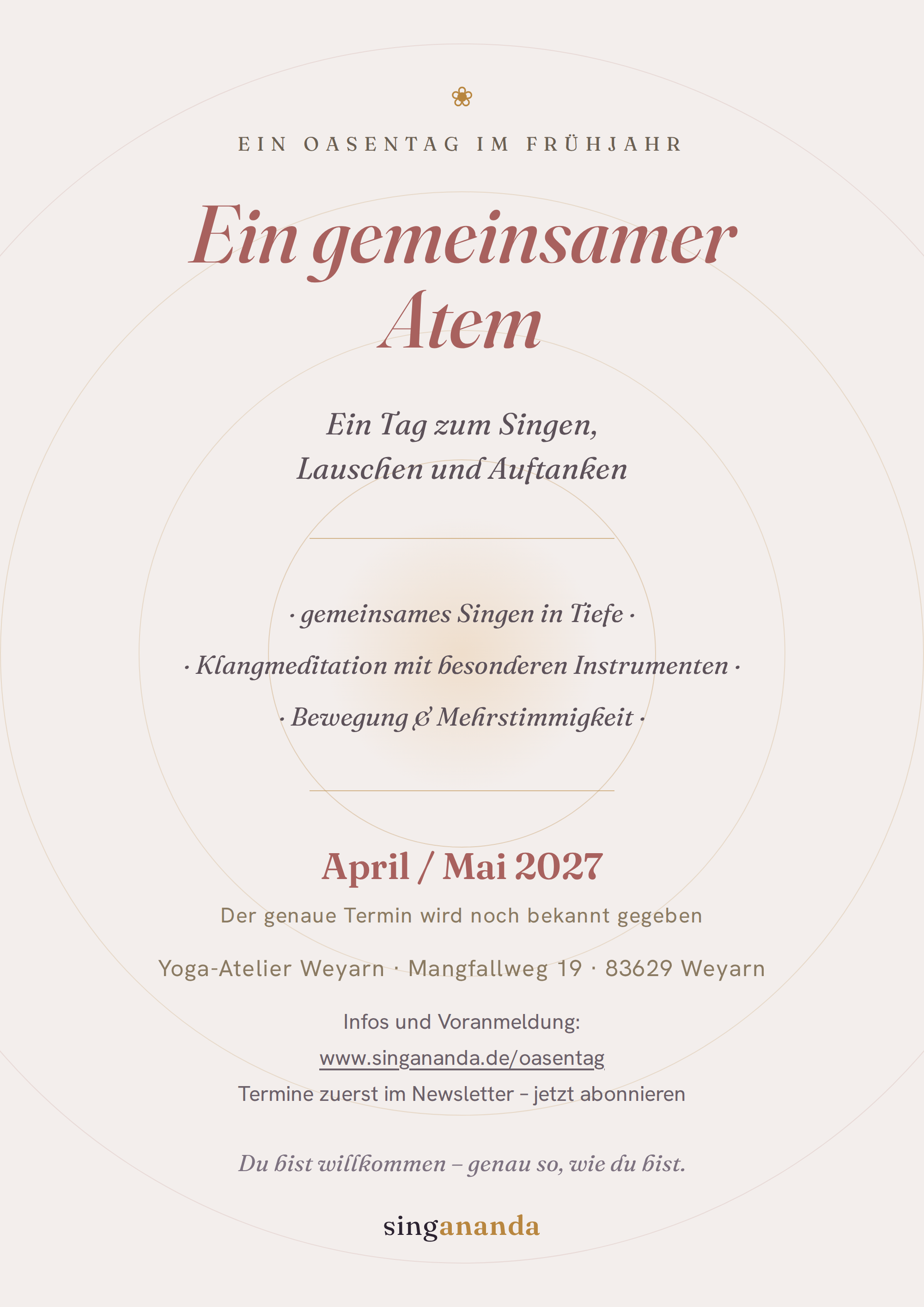 Vorab-Flyer: Ein gemeinsamer Atem – Oasentag im Frühjahr 2027