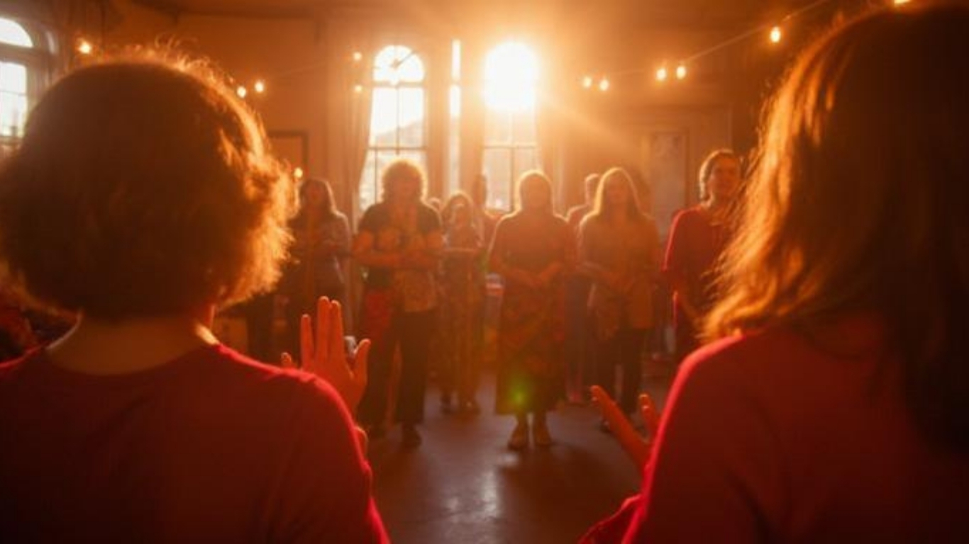 Gemeinsames Singen beim Oasentag